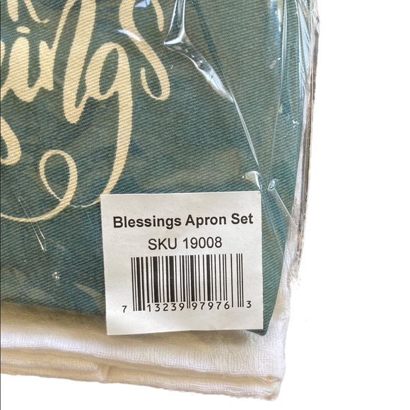 Count Your Blessings Thankful Apron Kitchen Towel Oven Mitt Set Simply Whimsical - Picture 3 of 9